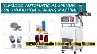 Continue inductiefolie-sealer LM2000 Afdichting van doorzichtige PET-pot aluminium voering