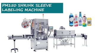 Hoge snelheid PM150 Sleeve Label Machine Krimpkousapplicator voor drankflessen